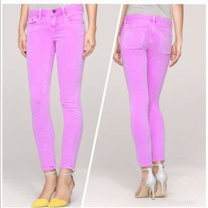 J Crew lilac purple toothpick ankle jeans 27